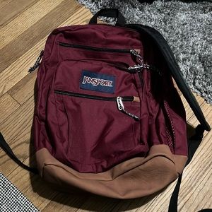 JanSport Maroon Canvas Backpack used twice